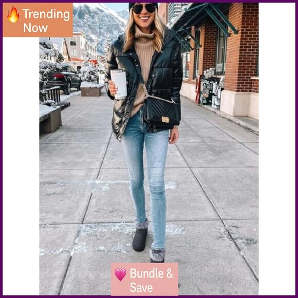 Waterproof Fur Lined Winter Snow Boots Wide Width Warm Comfy Size 5-11 - Picture 4 of 8